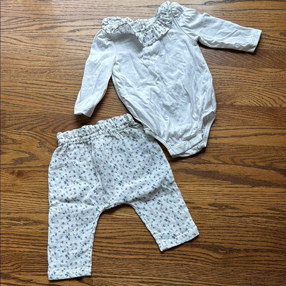 GAP Bodysuit and Floral Pants Set